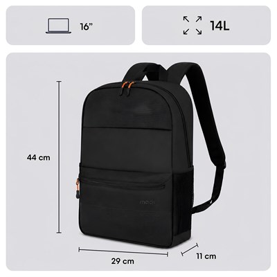 MACK MCC-1623 16 PAX Motion Notebook Sırt Çantası Siyah