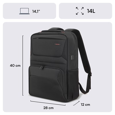 MACK MCC-804 14.1 Business X Notebook Sırt Çantası Siyah