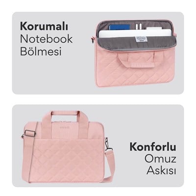 MACK MCC-905 14.1 iksy Notebook Çantası Pembe