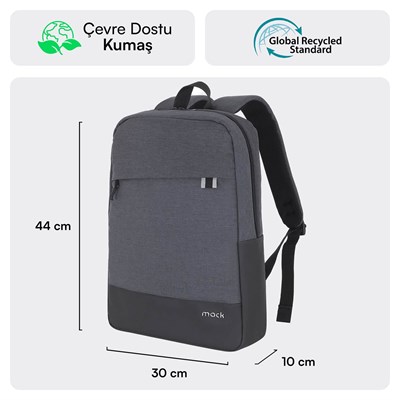 MACK MCE-1103 15.6 UNICITY Eco Notebook Sırt Çantası Siyah