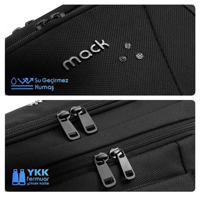 MACK MCE-1203 15.6 OFFICE Pro-2 Eco Notebook Sırt Çantası Siyah