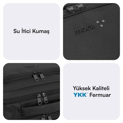 MACK MCE-1212 16 OFFICE Pro-3 Eco Notebook Sırt Çantası Siyah
