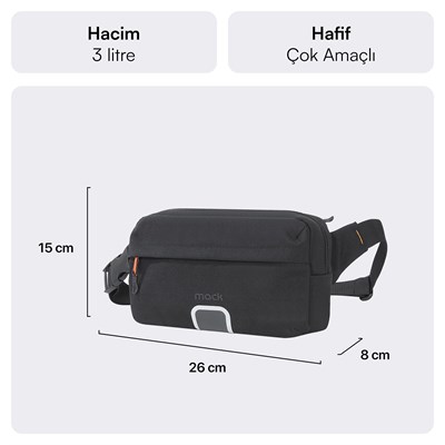 MACK MCE-1226 EXPLOR Crossbody Seyahat Çantası Siyah