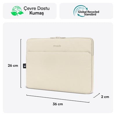 MACK MCE-1505 14.1 NOVA Eco Notebook Sleeve Latte