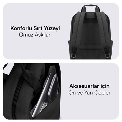 MACK MCE-1521 15.6 NOVA Eco Notebook Sırt Çantası Siyah
