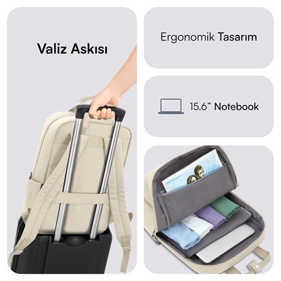 MACK MCE-1524 15.6 NOVA Eco Notebook Sırt Çantası Latte