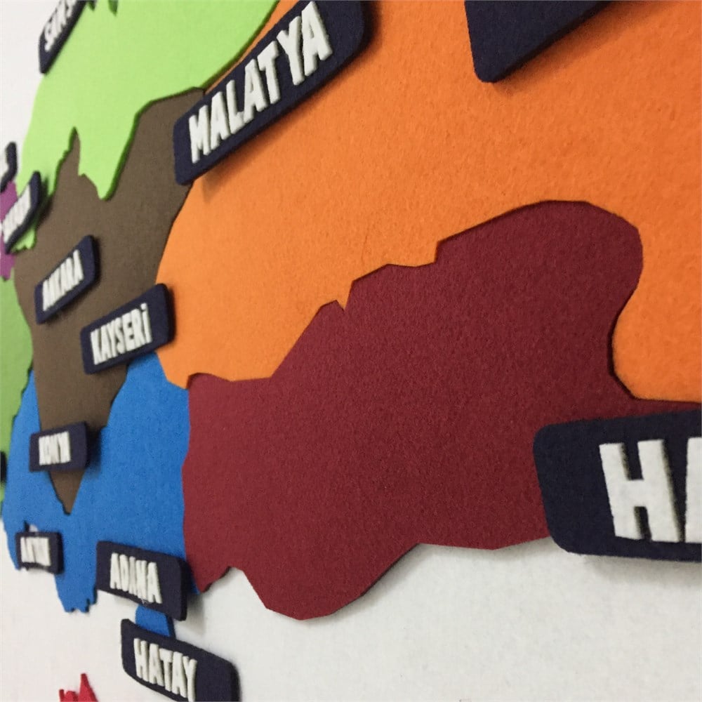RENKLİ TÜRKİYE HARİTASI(7 bölge-7 parça)