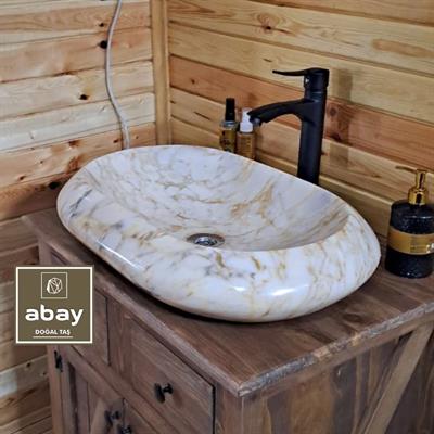 Afyon Bal Bombeli Dikdörtgen Lavabo