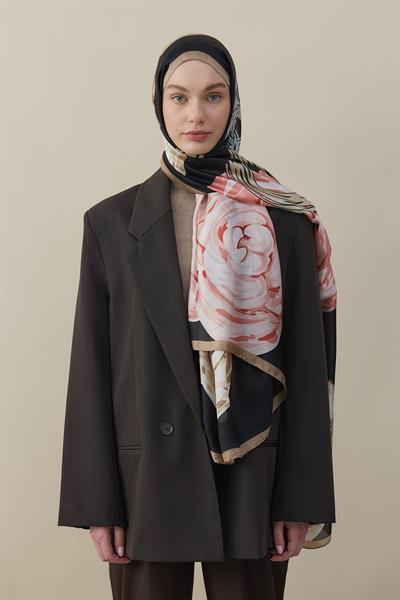 BloomRing Vual İpek Şal Siyah