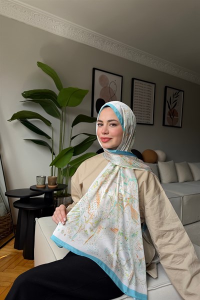 Lorien İpek Vual Şal-Bebe Mavisi