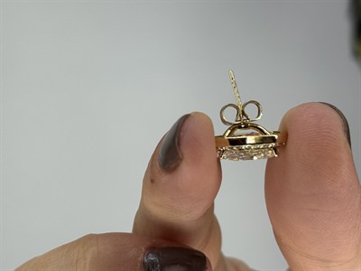 Mulla Altın Kaplama Çelik Zirkon Damla Kolye ve Küpe Set