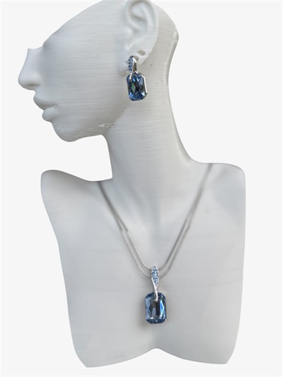 Nordic Blue Avrupa Kristal Gümüş Kaplama Set