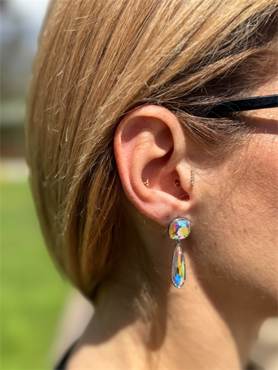 Opaline Crystal Sallantılı Küpe