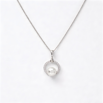 Orlach Zirkon Taş İnci Charm Zincir Kolye