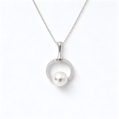 Orlach Zirkon Taş İnci Charm Zincir Kolye