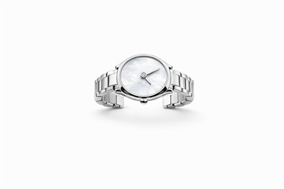 Quartz Watch Gümüş Kaplama Çelik Yüzük