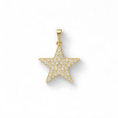 Stars Altın Kaplama Charm Zirkon Kolye