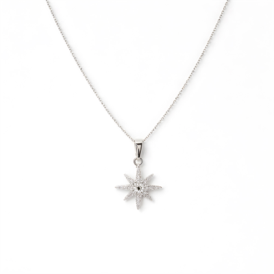 Stars Gümüş Kaplama Charm Zirkon Kolye