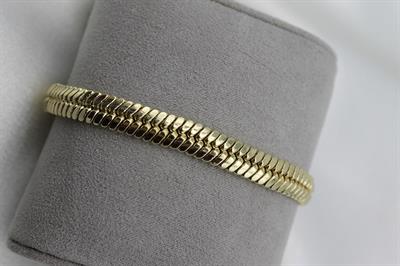 VIP Çelik 14K Altın Kaplama İtalyan Zincir Model Bileklik - (20 cm) unisex