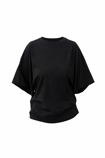 Yarasa Kol Oversize Basic T-Shirt – Beyaz