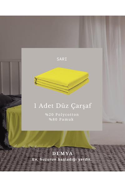 Pamuklu Tek Kişilik Düz Çarşaf 160x240 Cm