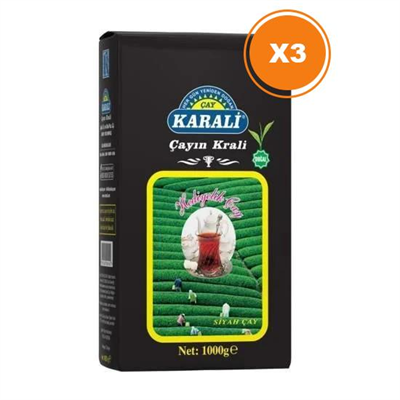 KARALİ HEDİYELİK ÇAY 1000 GR X 3 PAKET