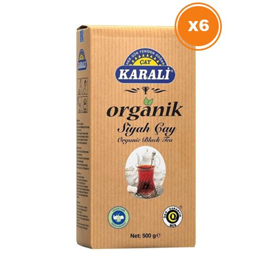 KARALİ ORGANİK SİYAH ÇAY 500 GR X 6 PAKET