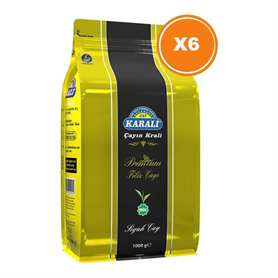KARALİ PREMİUM FİLİZ ÇAY 1000 GR x 6 PAKET
