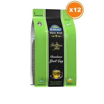 KARALİ PREMİUM YEŞİLÇAY DÖKME 200 GR x 12 ADET