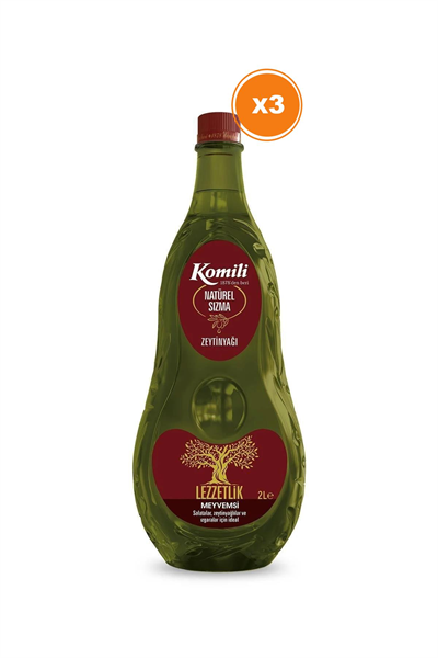 KOMİLİ NATÜREL SIZMA ZEYTİNYAĞI 2 LT 3 ADET