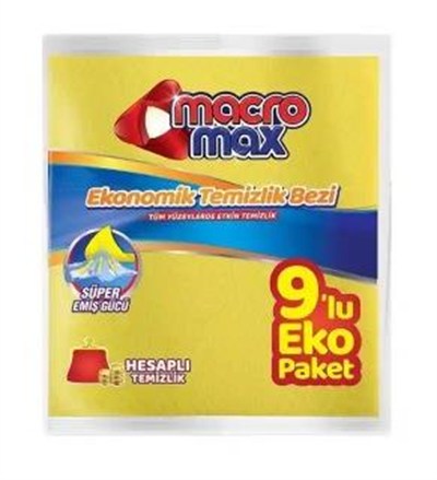 MACROMAX EKONOMİK TEM.BEZİ 9 ADET