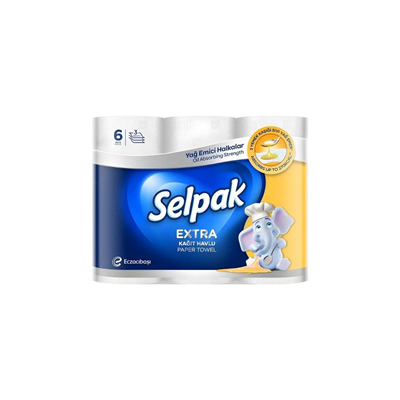 SELPAK KAĞIT HAVLU EXTRA YAĞ EMİCİ 6LI