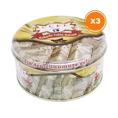 ÜÇEL KAKAOLU TAHİNLİ HELVA  830 GR TNK 3 ADET