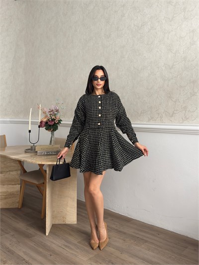ARY-3078-Tüvit Mini Elbise
