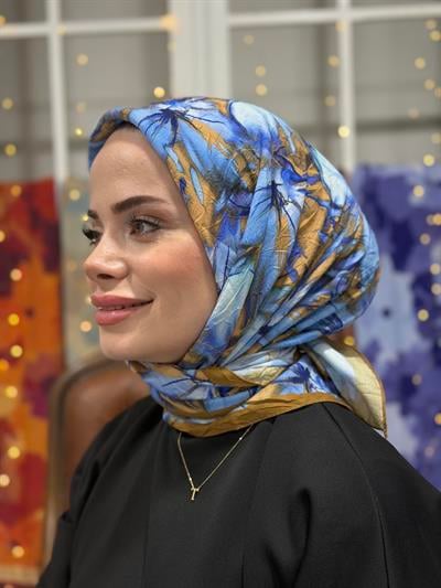 Aura Kraş Eşarp - Mavi