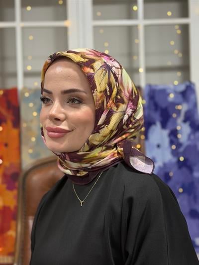 Aura Kraş Eşarp - Mürdüm