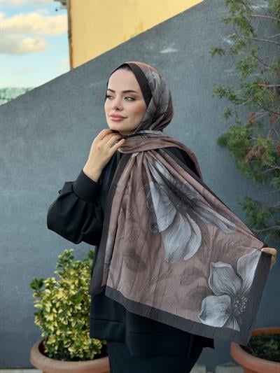Bella Soft Kraş Şal - Kahve