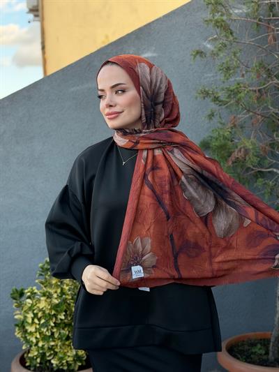 Bella Soft Kraş Şal - Taba