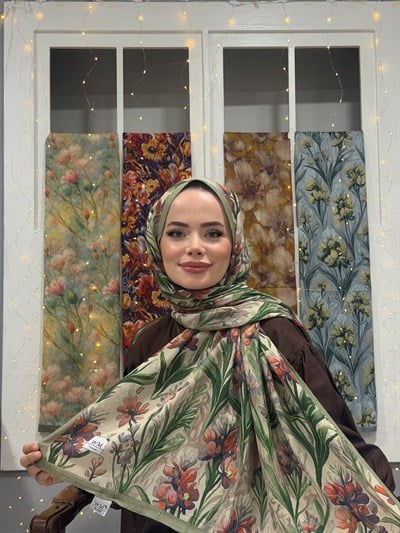 Marin Kraş Şal - Yeşil