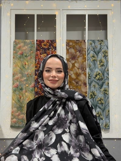 Rima Kraş Şal - Siyah