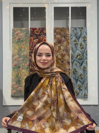 Rima Kraş Şal - Yağ Yeşili