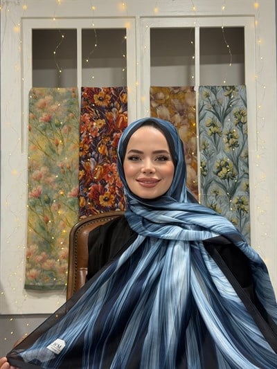 Rovia Kraş Şal - Lacivert