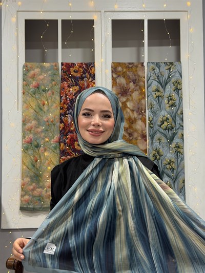 Rovia Kraş Şal - Turkuaz