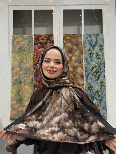 Senna Kraş Şal - Acı Kahve