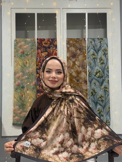 Senna Kraş Şal - Sütlü Kahve