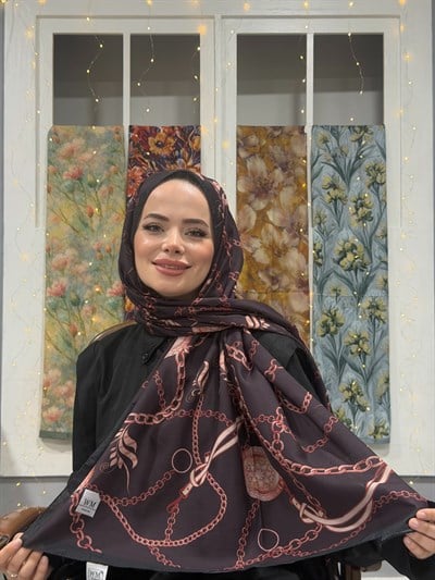 Zena Kraş Şal - Mürdüm