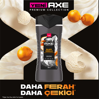 Axe Premium Black Vanilya 3in1 Duş Jeli 300 ml
