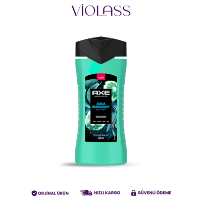 Axe Premium Collection Duş Jeli Aqua Bergamot 3in1 Vücut Saç Yüz 300 ml