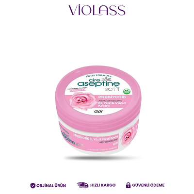Cire Aseptine Soft Gül Özlü Nem Dengeleyici, Besleyici Prebiyotikli Krem 100 ml