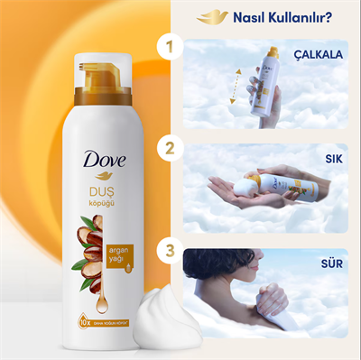 Dove Argan Yağı Köpük Duş Jeli 200 ml